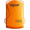 Vista frontal de una batería de litio PELLENC 600. Servicio de reparación de batería Pellenc 600, con recogida y entrega a domicilio.